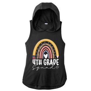 Fourth Grade Squad 4th Grade Team Retro First Day Of School Ladies PosiCharge Tri-Blend Wicking Draft Hoodie Tank