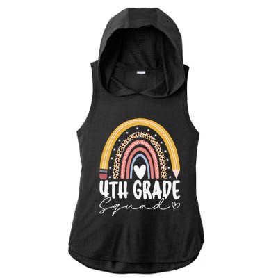 Fourth Grade Squad 4th Grade Team Retro First Day Of School Ladies PosiCharge Tri-Blend Wicking Draft Hoodie Tank