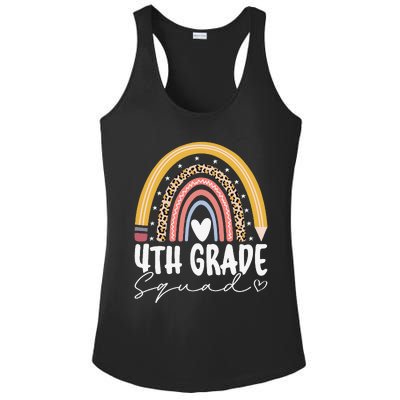 Fourth Grade Squad 4th Grade Team Retro First Day Of School Ladies PosiCharge Competitor Racerback Tank