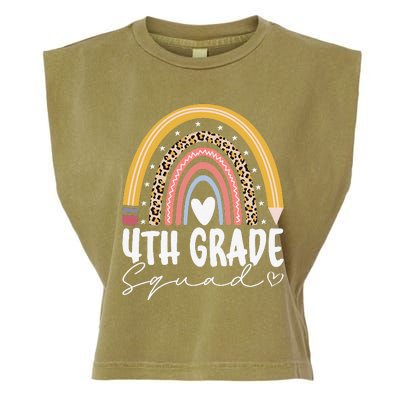 Fourth Grade Squad 4th Grade Team Retro First Day Of School Garment-Dyed Women's Muscle Tee