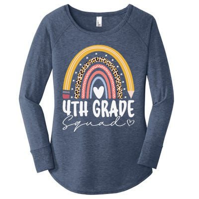 Fourth Grade Squad 4th Grade Team Retro First Day Of School Women's Perfect Tri Tunic Long Sleeve Shirt