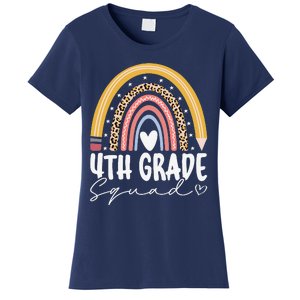 Fourth Grade Squad 4th Grade Team Retro First Day Of School Women's T-Shirt