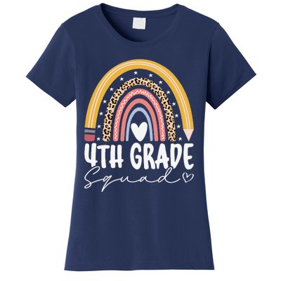 Fourth Grade Squad 4th Grade Team Retro First Day Of School Women's T-Shirt