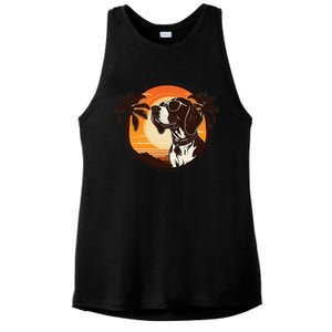 Funny german shorthaired pointer Cute Cool Sunglasses Ladies PosiCharge Tri-Blend Wicking Tank