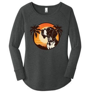 Funny german shorthaired pointer Cute Cool Sunglasses Women's Perfect Tri Tunic Long Sleeve Shirt