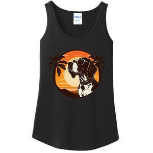 Funny german shorthaired pointer Cute Cool Sunglasses Ladies Essential Tank