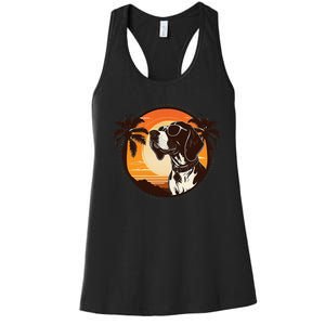 Funny german shorthaired pointer Cute Cool Sunglasses Women's Racerback Tank