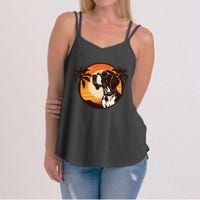 Funny german shorthaired pointer Cute Cool Sunglasses Women's Strappy Tank