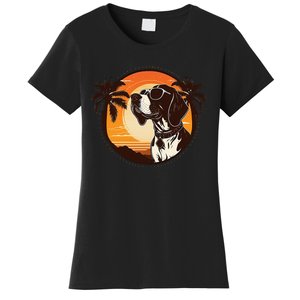 Funny german shorthaired pointer Cute Cool Sunglasses Women's T-Shirt