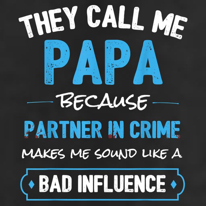 Funny Grandpa Shirts, Papa Partner In Crime Dad 7 Panel Mesh Trucker Snapback Hat