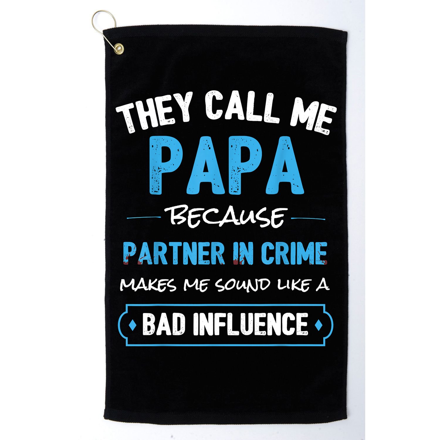 Funny Grandpa Shirts, Papa Partner In Crime Dad Golf Towel
