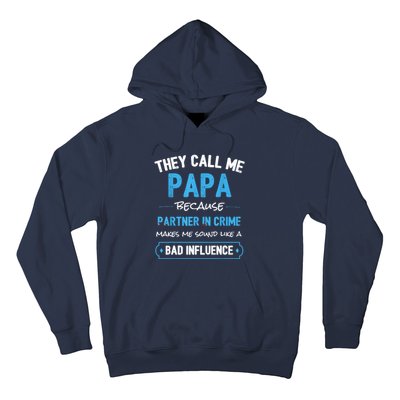 Funny Grandpa Shirts, Papa Partner In Crime Dad Hoodie