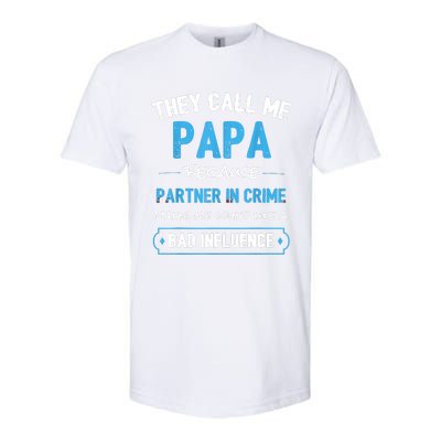 Funny Grandpa Shirts, Papa Partner In Crime Dad Softstyle CVC T-Shirt