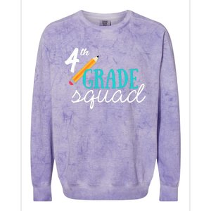 Fourth Grade Squad Teachers 4th Graders Colorblast Crewneck Sweatshirt