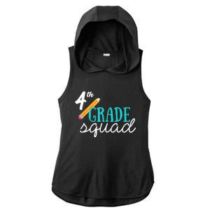 Fourth Grade Squad Teachers 4th Graders Ladies PosiCharge Tri-Blend Wicking Draft Hoodie Tank