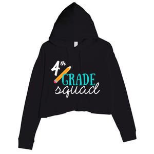 Fourth Grade Squad Teachers 4th Graders Crop Fleece Hoodie