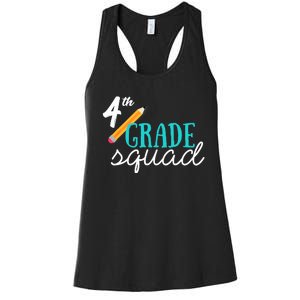 Fourth Grade Squad Teachers 4th Graders Women's Racerback Tank