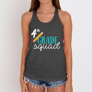 Fourth Grade Squad Teachers 4th Graders Women's Knotted Racerback Tank