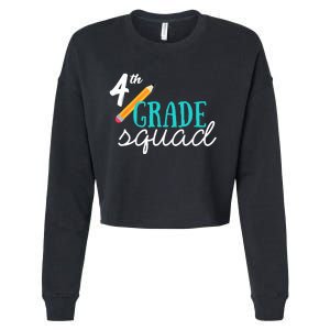 Fourth Grade Squad Teachers 4th Graders Cropped Pullover Crew