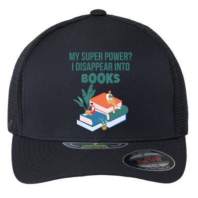 Funny Gift Super Power Book Reading Flexfit Unipanel Trucker Cap