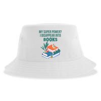 Funny Gift Super Power Book Reading Sustainable Bucket Hat