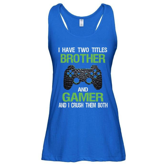 Funny Gamer Saying Vintage Video Games Brother Son Gift Ladies Essential Flowy Tank