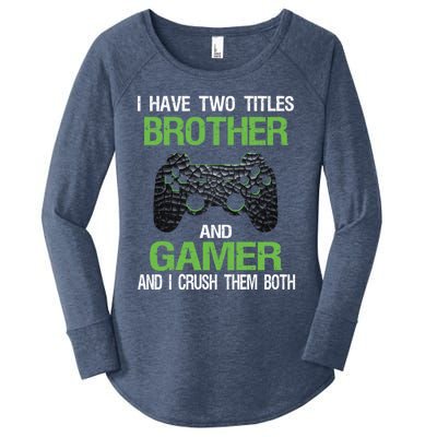 Funny Gamer Saying Vintage Video Games Brother Son Gift Women's Perfect Tri Tunic Long Sleeve Shirt