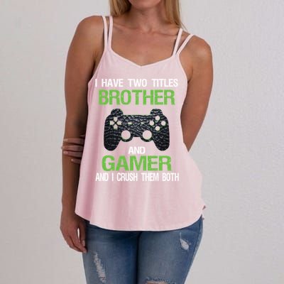 Funny Gamer Saying Vintage Video Games Brother Son Gift Women's Strappy Tank