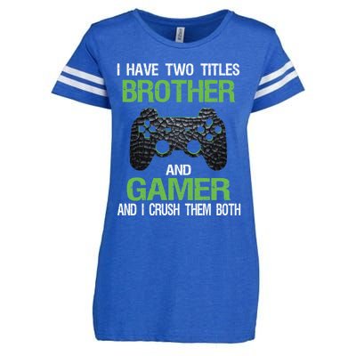 Funny Gamer Saying Vintage Video Games Brother Son Gift Enza Ladies Jersey Football T-Shirt