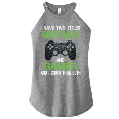 Funny Gamer Saying Vintage Video Games Brother Son Gift Women's Perfect Tri Rocker Tank