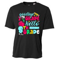 Funny Goodbye Seventh Grade Hello 8th Grade Cute 1st Day Cooling Performance Crew T-Shirt