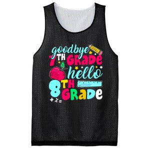 Funny Goodbye Seventh Grade Hello 8th Grade Cute 1st Day Mesh Reversible Basketball Jersey Tank