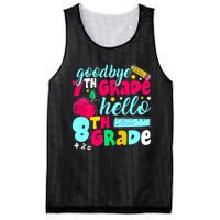 Funny Goodbye Seventh Grade Hello 8th Grade Cute 1st Day Mesh Reversible Basketball Jersey Tank