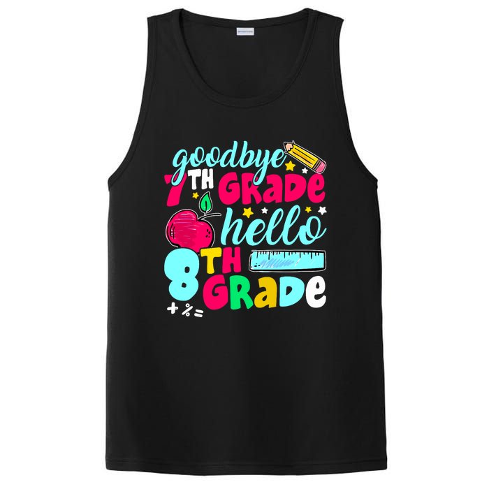 Funny Goodbye Seventh Grade Hello 8th Grade Cute 1st Day PosiCharge Competitor Tank