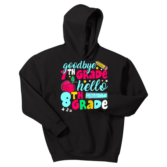 Funny Goodbye Seventh Grade Hello 8th Grade Cute 1st Day Kids Hoodie