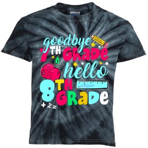 Funny Goodbye Seventh Grade Hello 8th Grade Cute 1st Day Kids Tie-Dye T-Shirt