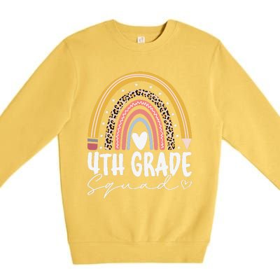 Fourth Grade Squad 4th Grade Team Retro First Day Of School Premium Crewneck Sweatshirt