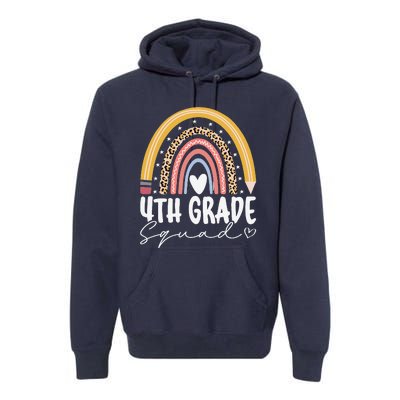 Fourth Grade Squad 4th Grade Team Retro First Day Of School Premium Hoodie