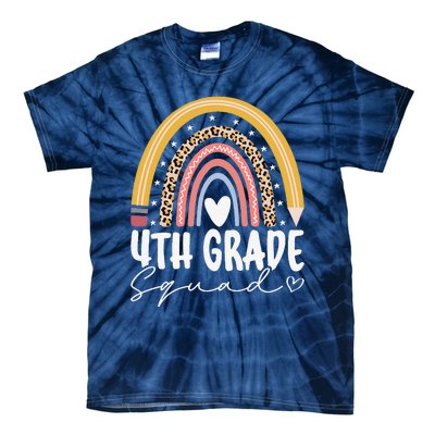 Fourth Grade Squad 4th Grade Team Retro First Day Of School Tie-Dye T-Shirt