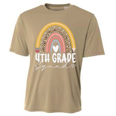 Fourth Grade Squad 4th Grade Team Retro First Day Of School Cooling Performance Crew T-Shirt