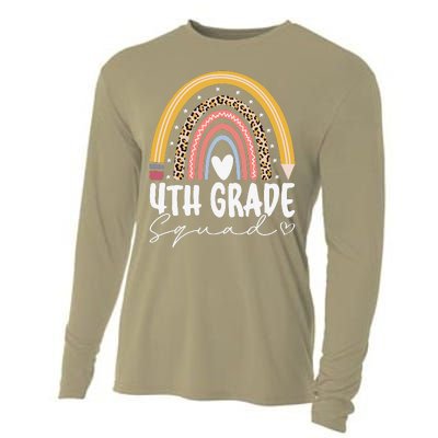 Fourth Grade Squad 4th Grade Team Retro First Day Of School Cooling Performance Long Sleeve Crew