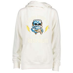 Funny Gamer Skeleton Online Gaming Computer Video Games Gift Womens Funnel Neck Pullover Hood