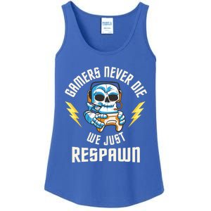 Funny Gamer Skeleton Online Gaming Computer Video Games Gift Ladies Essential Tank