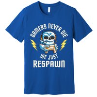 Funny Gamer Skeleton Online Gaming Computer Video Games Gift Premium T-Shirt