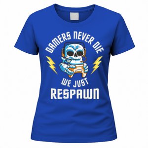 Funny Gamer Skeleton Online Gaming Computer Video Games Gift Women's T-Shirt