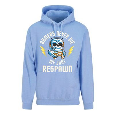 Funny Gamer Skeleton Online Gaming Computer Video Games Gift Unisex Surf Hoodie