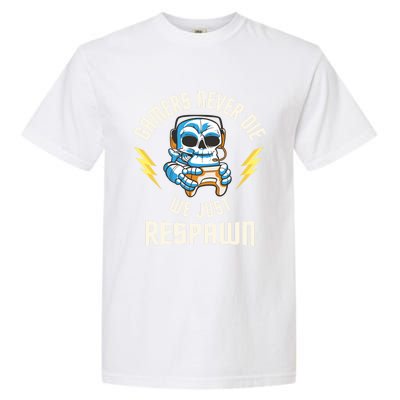 Funny Gamer Skeleton Online Gaming Computer Video Games Gift Garment-Dyed Heavyweight T-Shirt