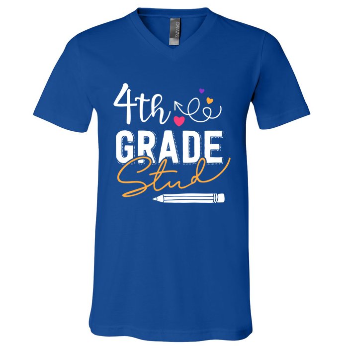 Fourth Grade Stud Gift V-Neck T-Shirt