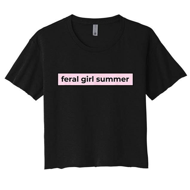 feral girl summer Crop Top