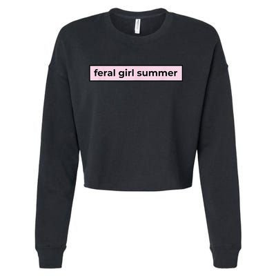 feral girl summer Cropped Pullover Crew